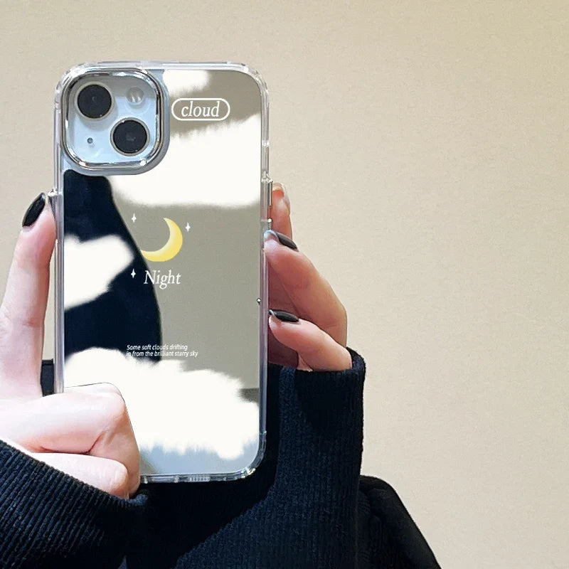 Moon Light Clouds Stars Mirror Phone Case
