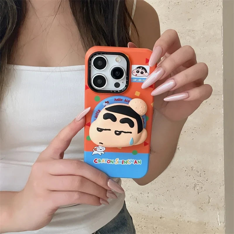 Fashion Geometric Pattern Orange Magnetic Case For iPhone