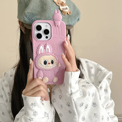 Cartoon LaBubu Monsters Toy Case Soft Silicone Phone Case