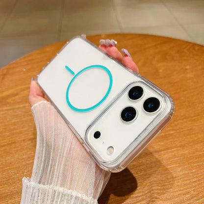 For magsafe Wireless Charge Acrylic Phone Case For iPhone