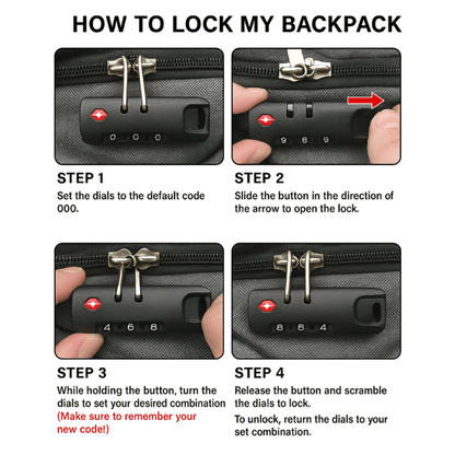 All-in-One Backpack with Anti-Theft lock Fits Laptops up to 17.3"