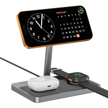 ZIKE Z557C 3-in-1 Magnetic Wireless Charging Stand