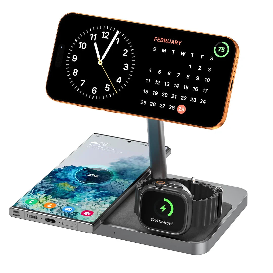 ZIKE Z557C 3-in-1 Magnetic Wireless Charging Stand