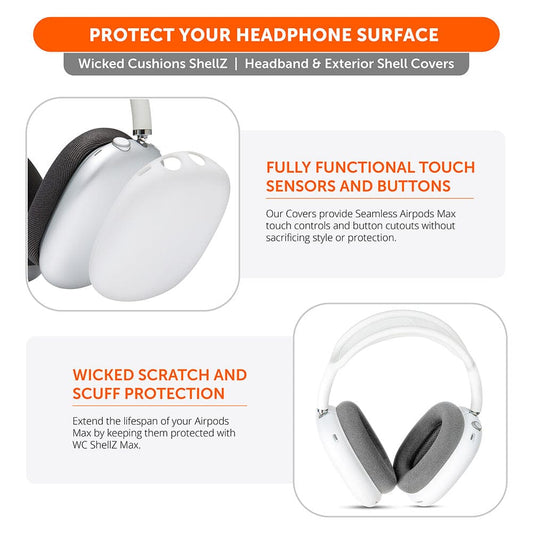 Airpods Max 1 & 2 Exterior Shell Covers - WC ShellZ Max