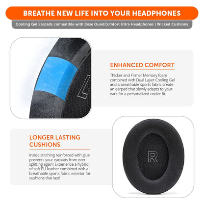 Bose QuietComfort Ultra Gen 1 & Gen 2 Cooling Gel Earpads - WC FreeZe QC Ultra