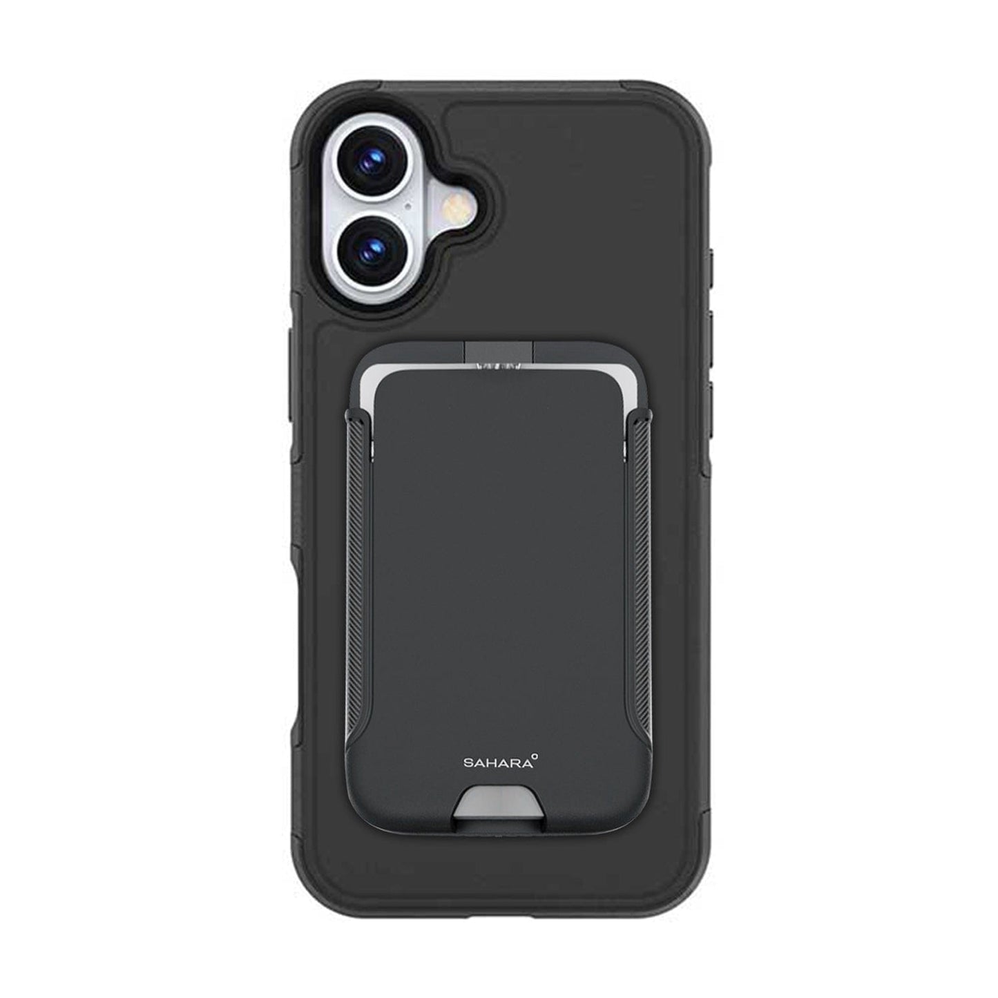 iPhone 16 Plus Rugged Wallet Case with Kickstand - MagSafe, Card Holder | Raider Series