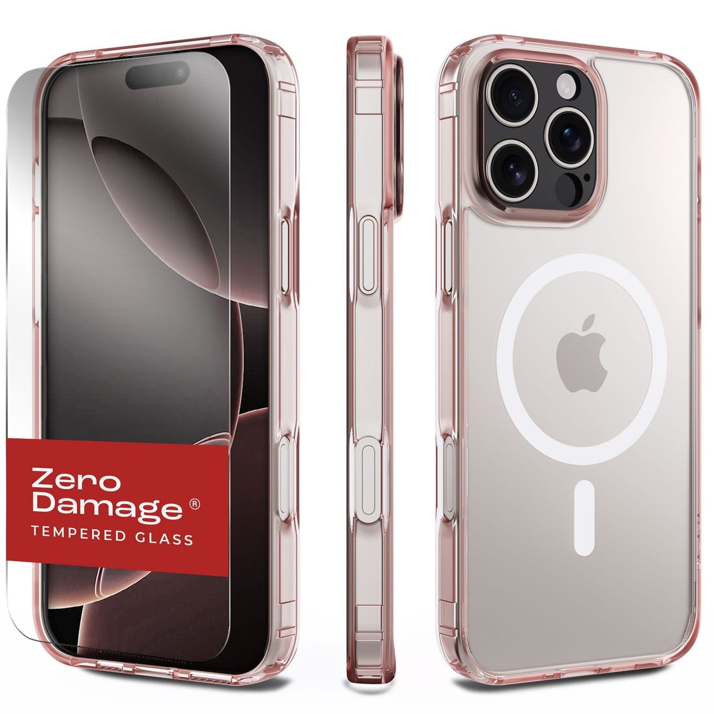 iPhone 16 Pro Max Clear Case & Screen Protector Kit - Rugged Protection, MagSafe | Classic Series