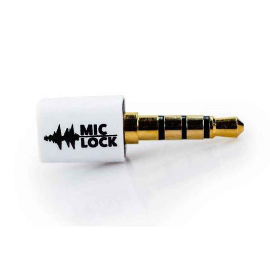 Mic-Lock 3.5mm Mini Single Ended  Microphone Blocker White