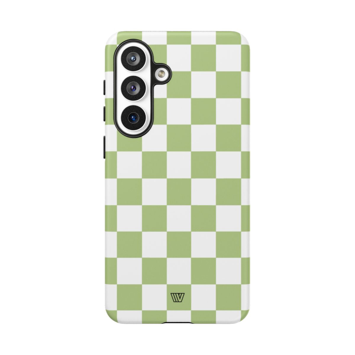 PALE OLIVE WHITE CHECKERBOARD | Tough Phone Case