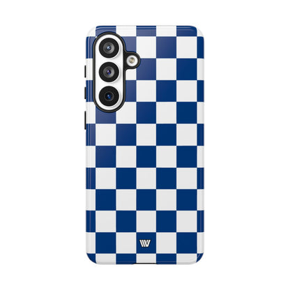 BLUE WHITE CHECKERBOARD | Tough Phone Case