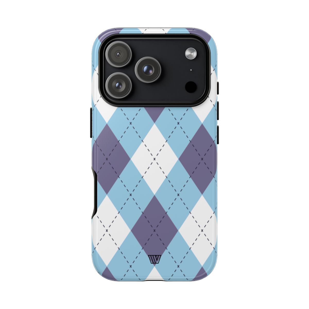 BLUE WHITE PURPLE ARGYLE | Tough Phone Case
