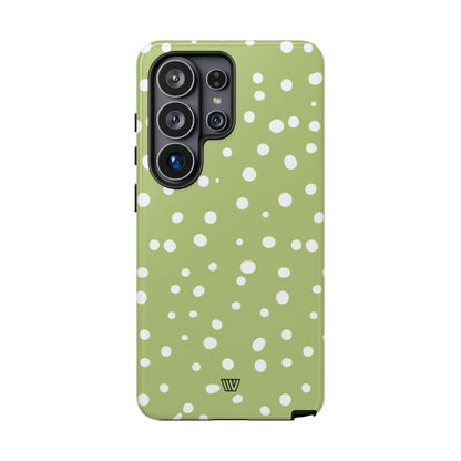 PALE OLIVE DOTS | Tough Phone Case