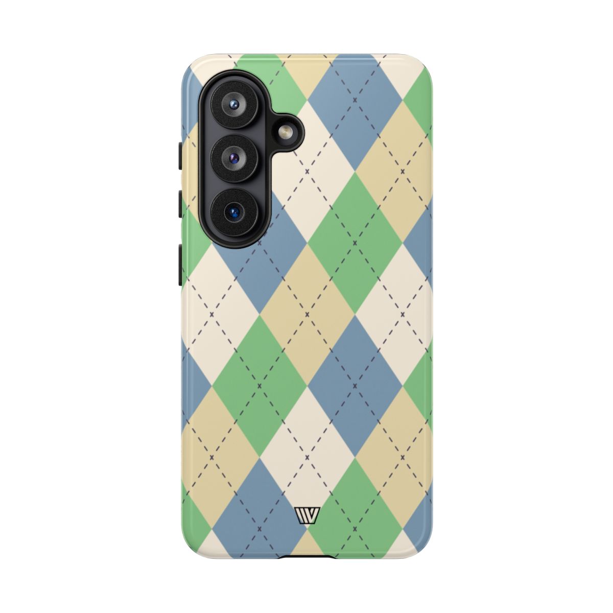 GREEN BLUE BEIGE ARGYLE | Tough Phone Case