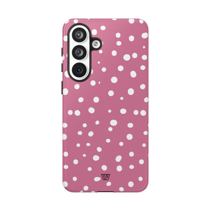 BLUSH RED DOTS | Tough Phone Case