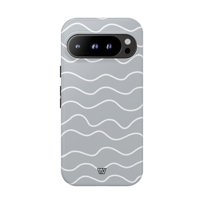 GRAY WAVES | Tough Phone Case