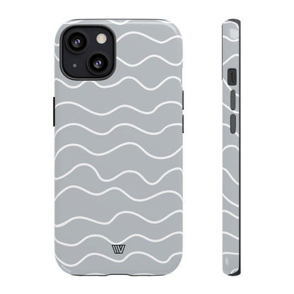 GRAY WAVES | Tough Phone Case