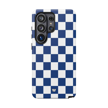 BLUE WHITE CHECKERBOARD | Tough Phone Case