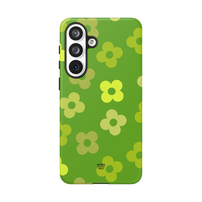 GREEN RETRO FLOWERS | Tough Phone Case