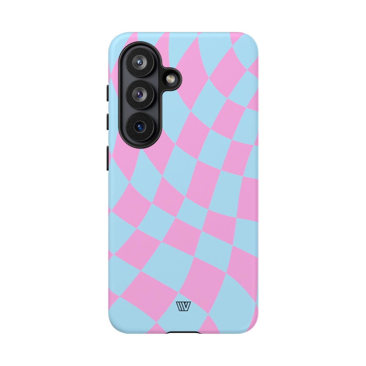 BLUE PINK CURVY CHECKERBOARD | Tough Phone Case