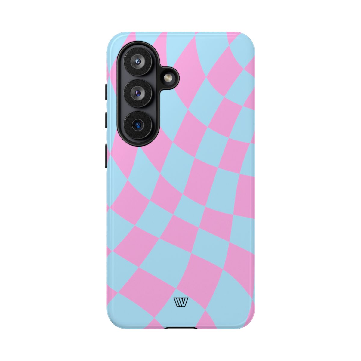 BLUE PINK CURVY CHECKERBOARD | Tough Phone Case