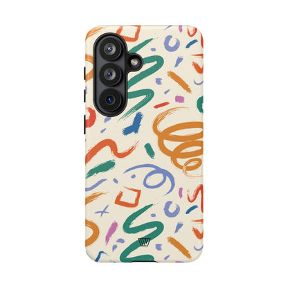 DOODLE BRUSH STROKES | Tough Phone Case