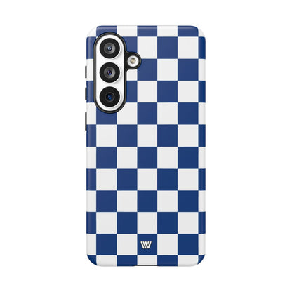 BLUE WHITE CHECKERBOARD | Tough Phone Case