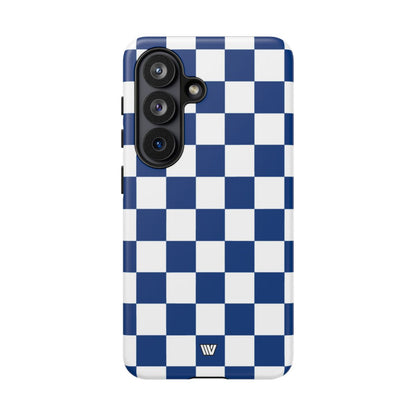 BLUE WHITE CHECKERBOARD | Tough Phone Case