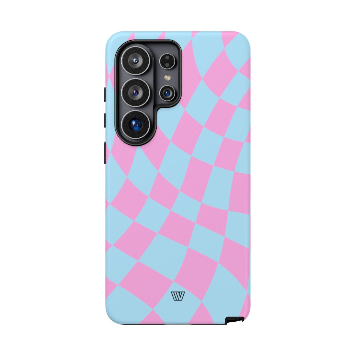 BLUE PINK CURVY CHECKERBOARD | Tough Phone Case