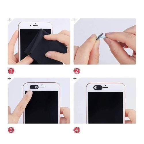 SaharaCase - Anti-Spy Privacy Camera Cover (6-Pack) - Black