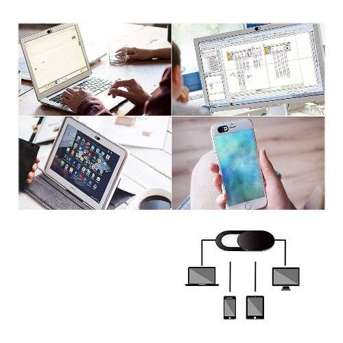 SaharaCase - Anti-Spy Privacy Camera Cover (6-Pack) - Black