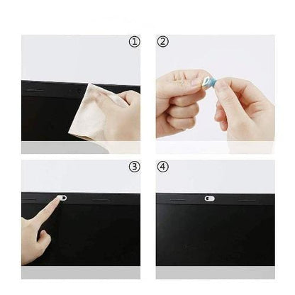 Silver Anti-Spy Privacy Camera Cover (6-Pack) - Laptops, Tablets, TVs, and Phones