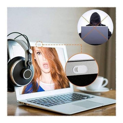 Silver Anti-Spy Privacy Camera Cover (6-Pack) - Laptops, Tablets, TVs, and Phones