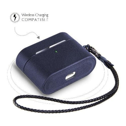 Retro Blue Leather Case - Apple AirPods Pro (1st Generation)