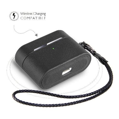 Retro Black Leather Case - Apple AirPods Pro (1st Generation)