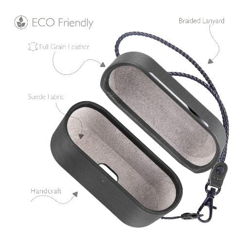 Retro Black Leather Case - Apple AirPods Pro (1st Generation)