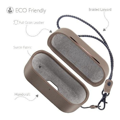 Retro Sky Gray Leather Case - Apple AirPods Pro (1st Generation)