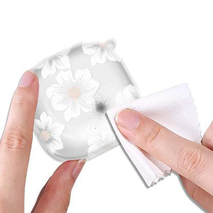 Marble Series Clear Hibiscus Case - Samsung Galaxy Buds Live, Buds Pro, and Buds2 Pro