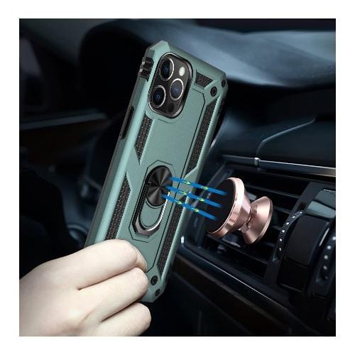 Raider Series Green Kickstand Case with Belt Clip - iPhone 12 Pro