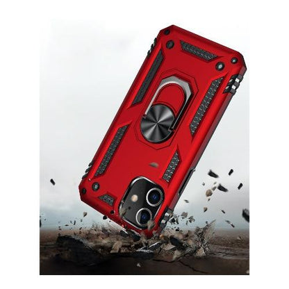 Military Series Red Kickstand Case - iPhone 12 mini