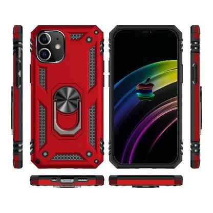 Military Series Red Kickstand Case - iPhone 12 mini
