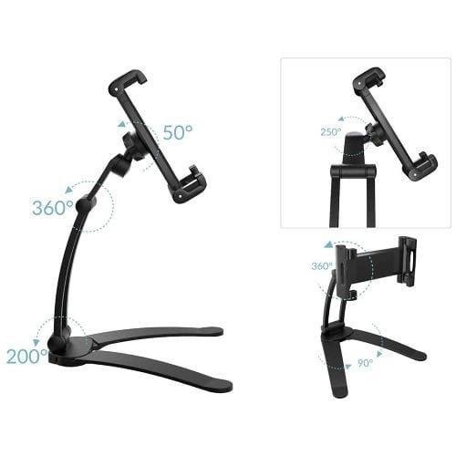 Gooseneck Stand - Most Phones and Tablets - Black