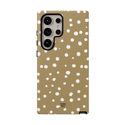 DARK BEIGE DOTS | Tough Phone Case